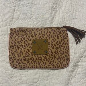 Leopard Print Clutch with Tassel